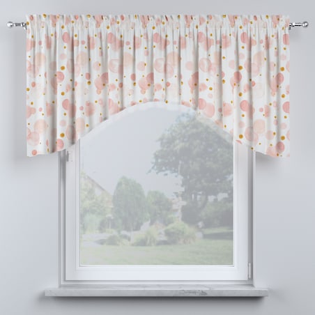 Lambrekin łuk 200x75 ecru-różowy