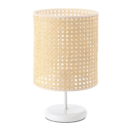Lampa stołowa BOHO MIDI WHITE rattan naturalny