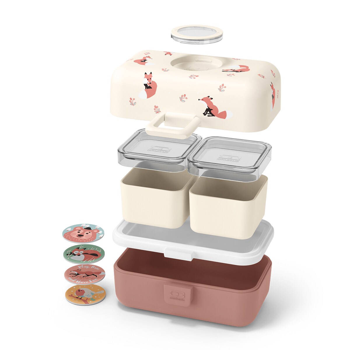 Monbento Gift Box dla dzieci - MB Trésor + MB Positive S - Fox