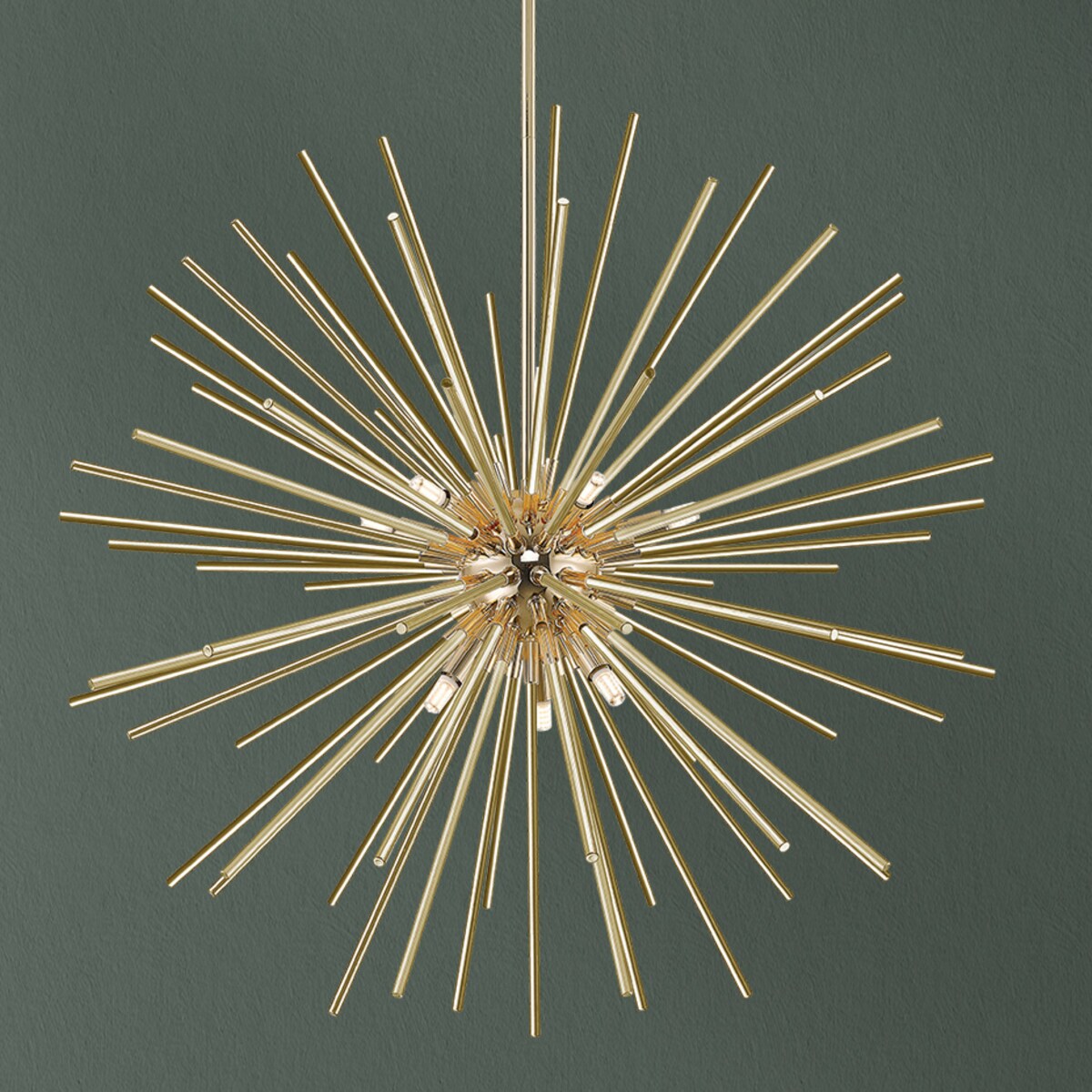 LAMPA wisząca URCHIN P0491-09C-F7DY Zumaline metalowa OPRAWA designerska gwiazda sople ZWIS złoty