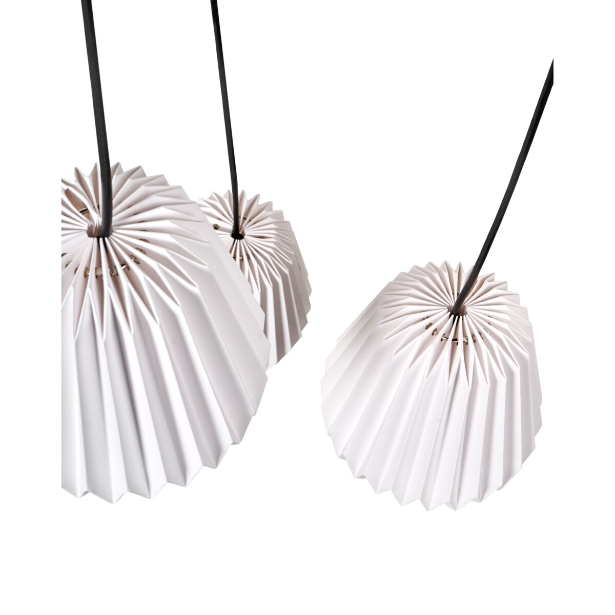 Lampa wisząca 3-punktowa HONDE Papier Biały