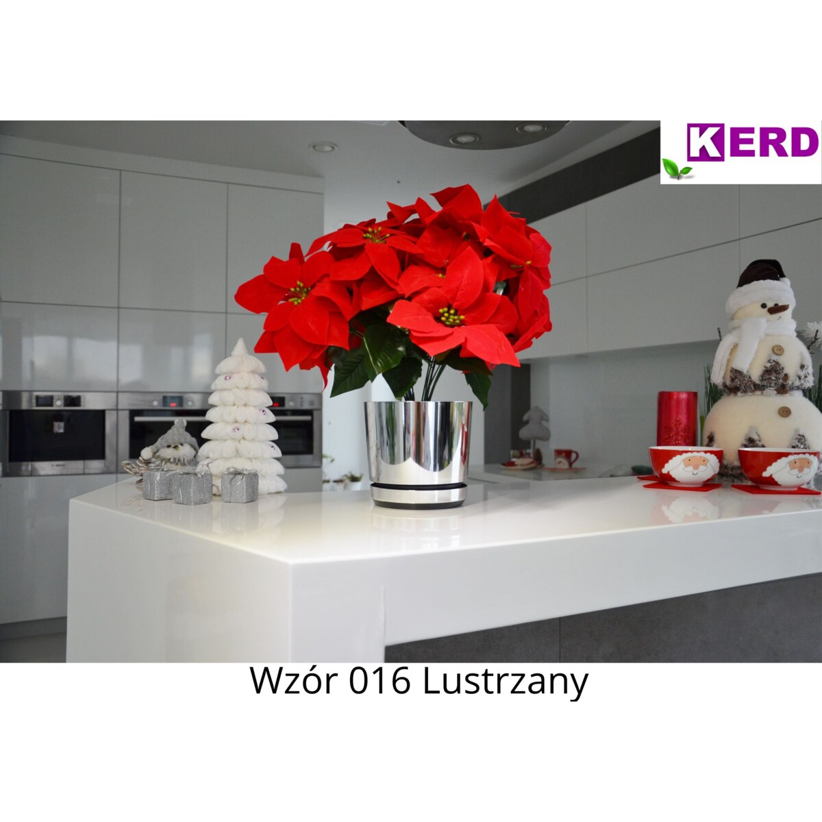 32 cm wzór LUSTRZANY Doniczka z podstawką glamour elegancka efekt lustra wysoki połysk nowoczesna duża szeroka donica