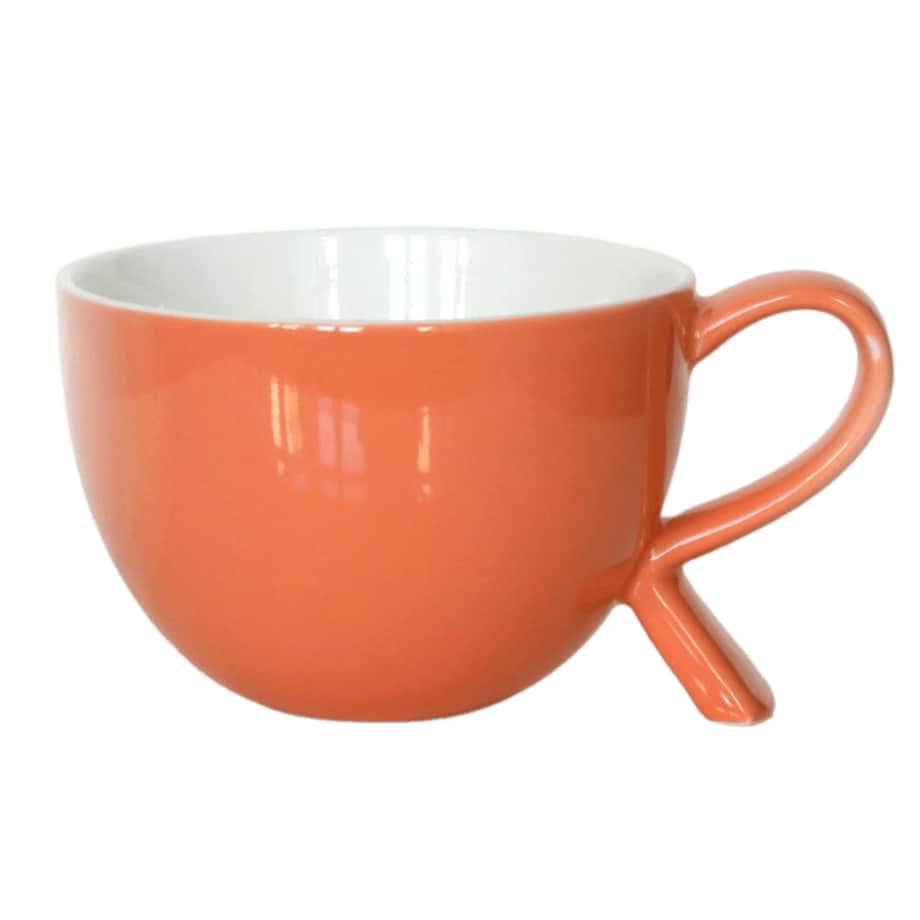 Kubek/miseczka z nóżką koralowy - eleganckie naczynie na kawę herbatę przekąskę, wyjątkowy design