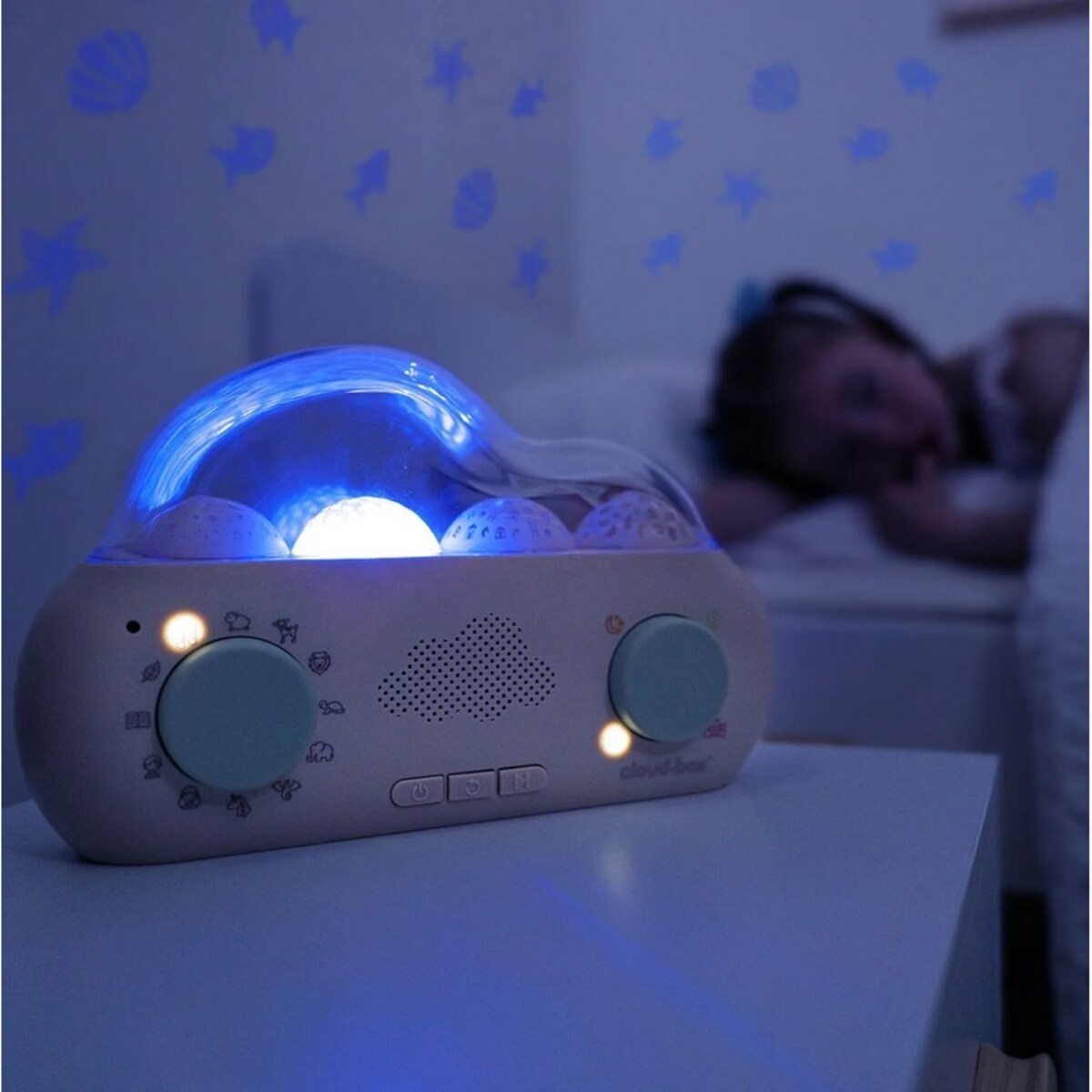 Muzyczny projektor z bajkami CloudBox - Wersja angielsko - niemiecka