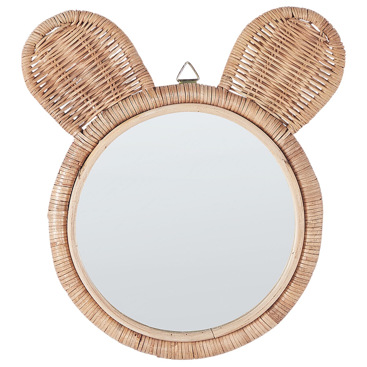 Lustro ścienne ASHANTI 30 cm 33 cm Rattan Naturalny