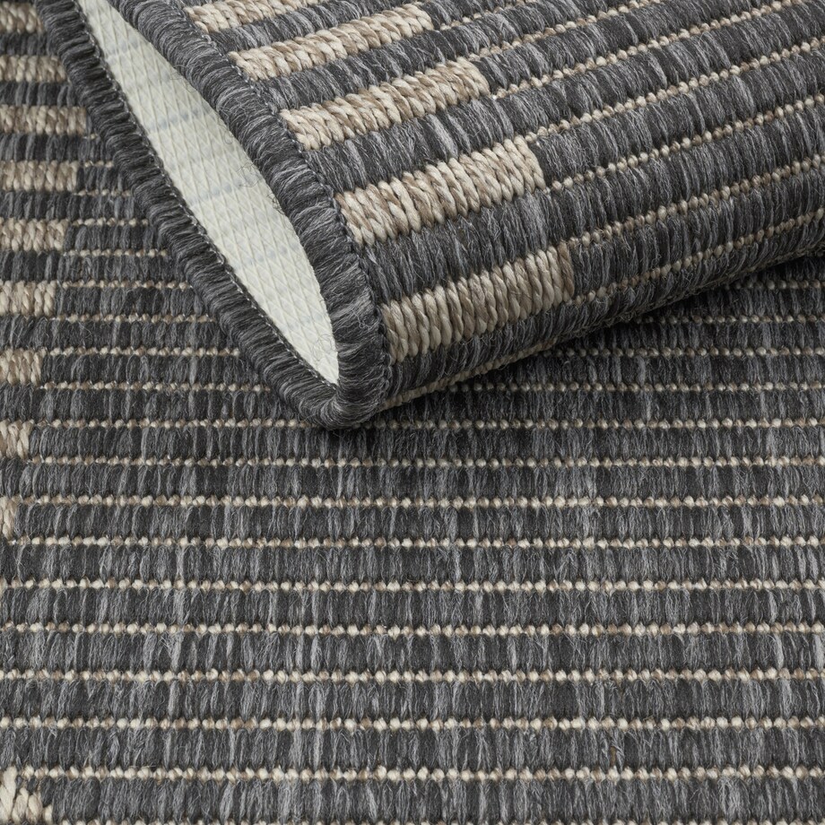 Chodnik płasko tkany Roma 68x114 cm Ramka Antracytowy