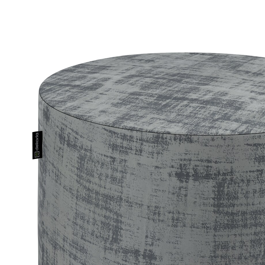 Puf Barrel, szary beton, ø40, wys. 40 cm, Velvet