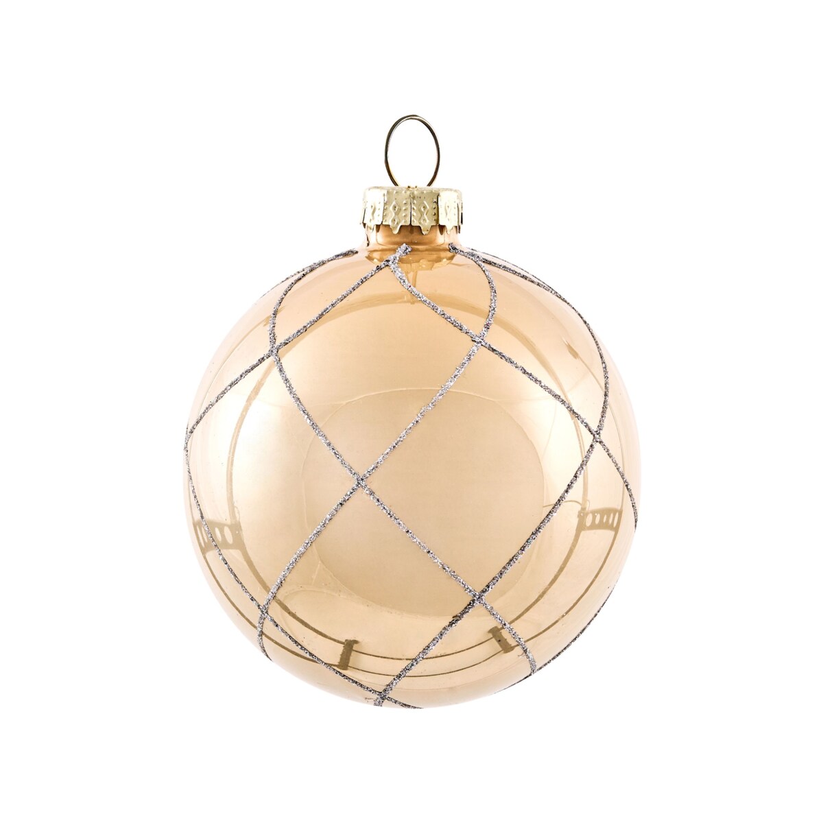Zestaw 35 bombek BLING Szkło Złoty
