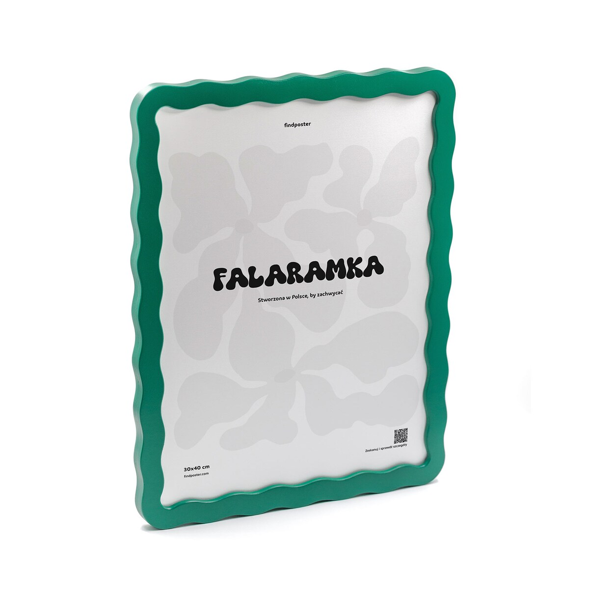 Falaramka zielona – ręcznie robiona ramka, która faluje stylem