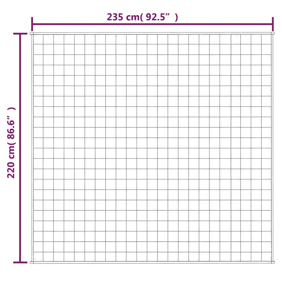 vidaXL Koc obciążeniowy, kremowy, 220x235 cm, 11 kg, tkanina