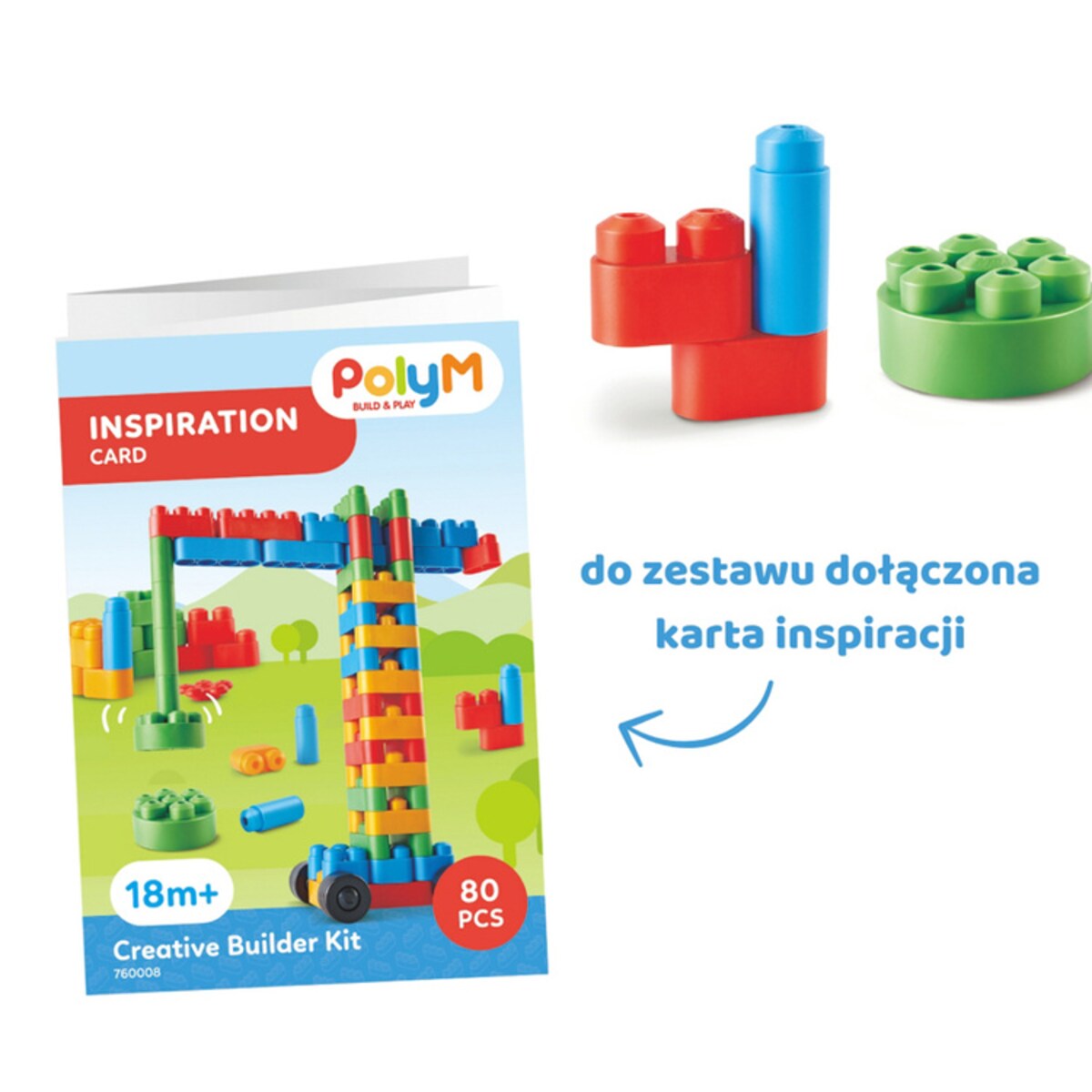 Miękkie Klocki Konstrukcyjne Zestaw Kreatywny Pojazdy Budowlane 80 el. 18m+ PolyM