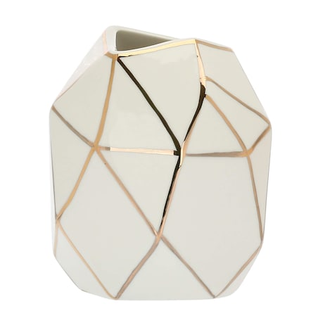 Porcelanowy wazon Cubismo - Beżowy, M