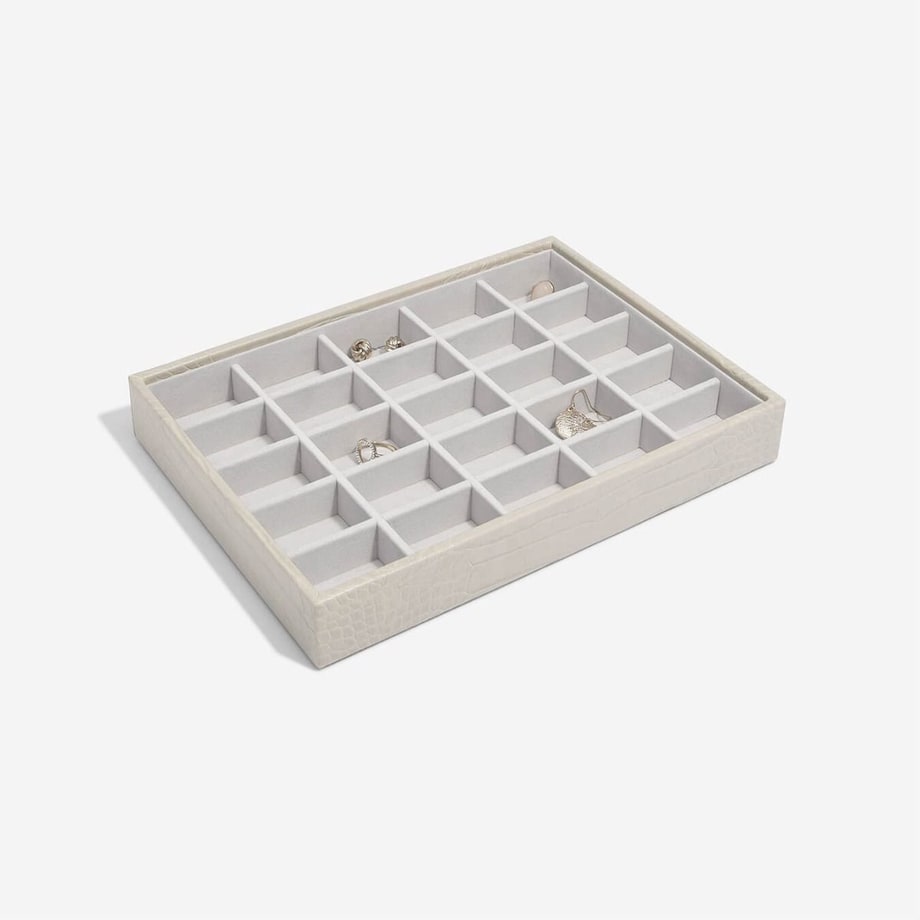 Szkatułka na biżuterię Stackers Croc 25 komorowa classic putty
