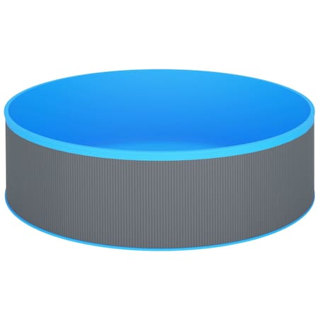 vidaXL Basen ogrodowy, 350x90 cm, szary