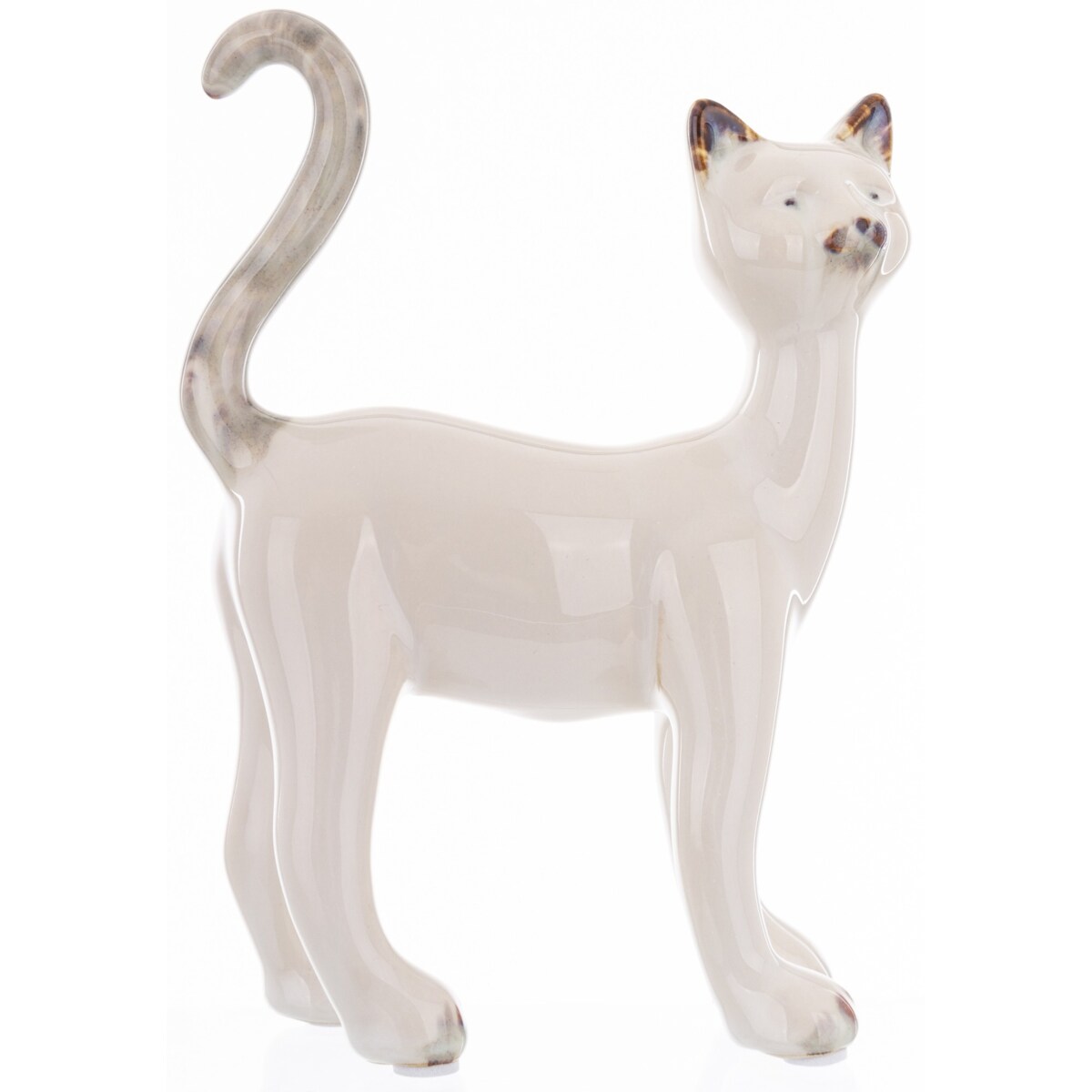 Dekoracja - ceramiczna figurka kota 16,5x12x5 cm KATTUNGE-2