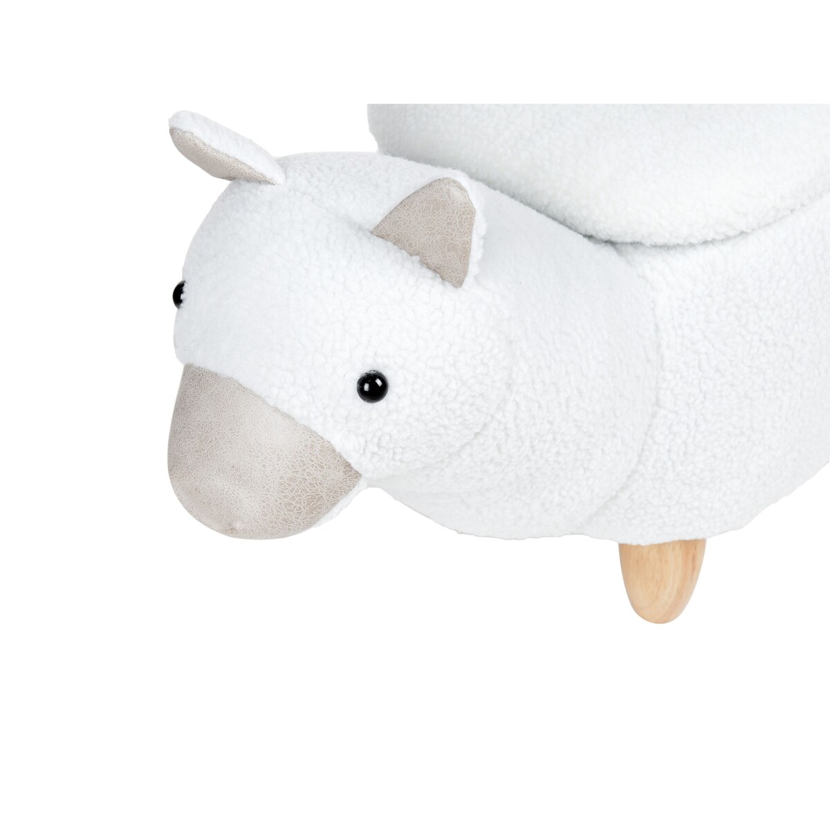 Pufa zwierzak ze schowkiem biała ALPACA