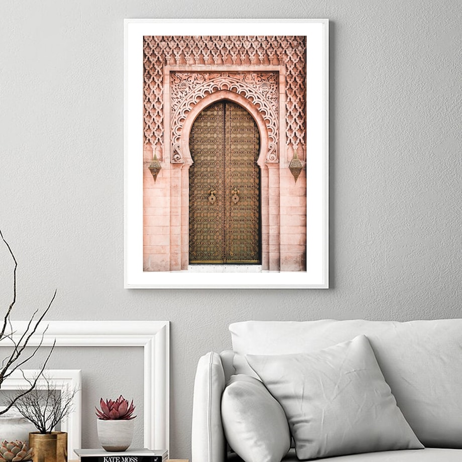 Poster Story, Plakat, Obraz - Różowa Brama w Marrakeszu, wymiary 60 x 84 cm