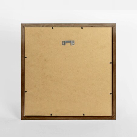 Brązowa ciemna ramka na zdjęcia 30x30 cm wisząca rama MDF z plexi klasyczna ramka kwadratowa