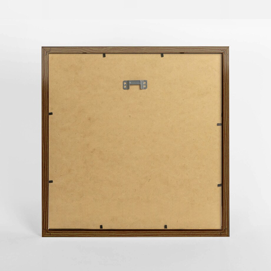 Brązowa ciemna ramka na zdjęcia 30x30 cm wisząca rama MDF z plexi klasyczna ramka kwadratowa
