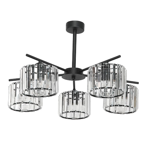 lampa sufitowa wisząca 5 punktowa edylit glamour do kuchni