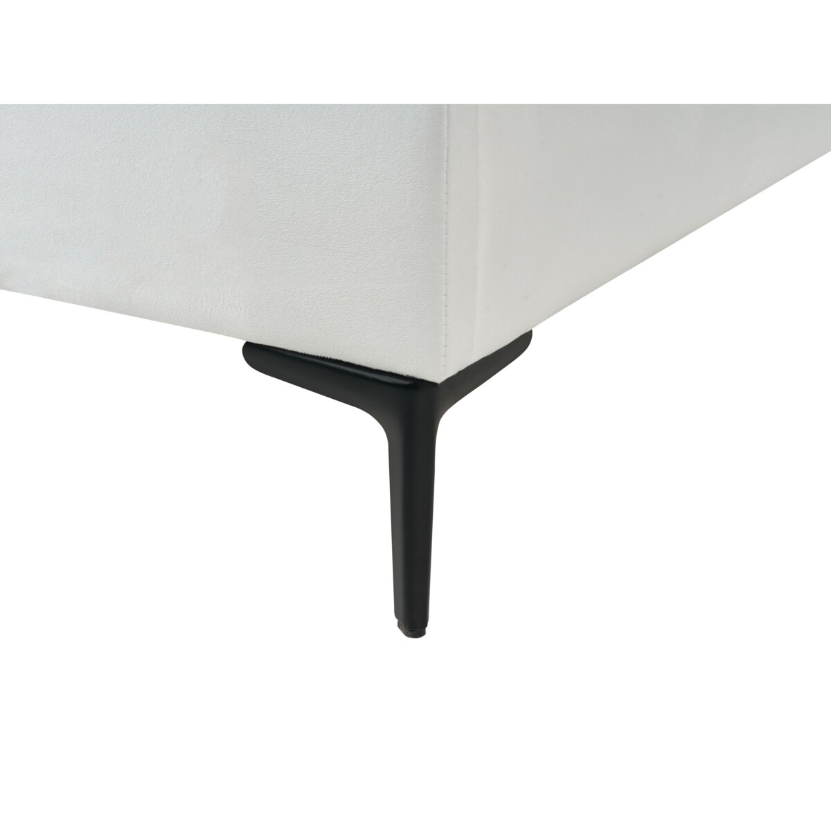 Łóżko Welur RUBIAN 90 x 200 cm Z LED Biały