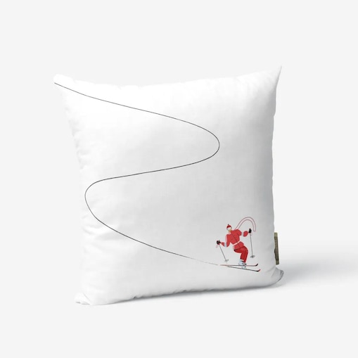Poduszka świąteczna - Czerwona narciarka