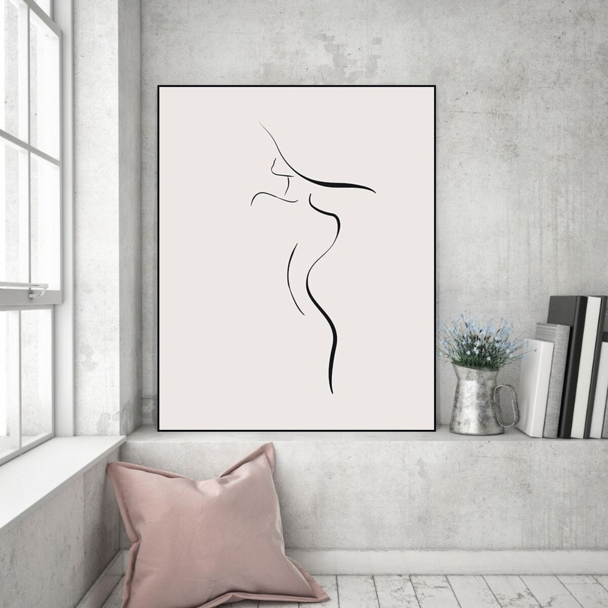 plakat line art body 30x40 cm