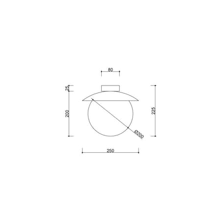 KUUL C Burgundowa Lampa Sufitowa / Plafon