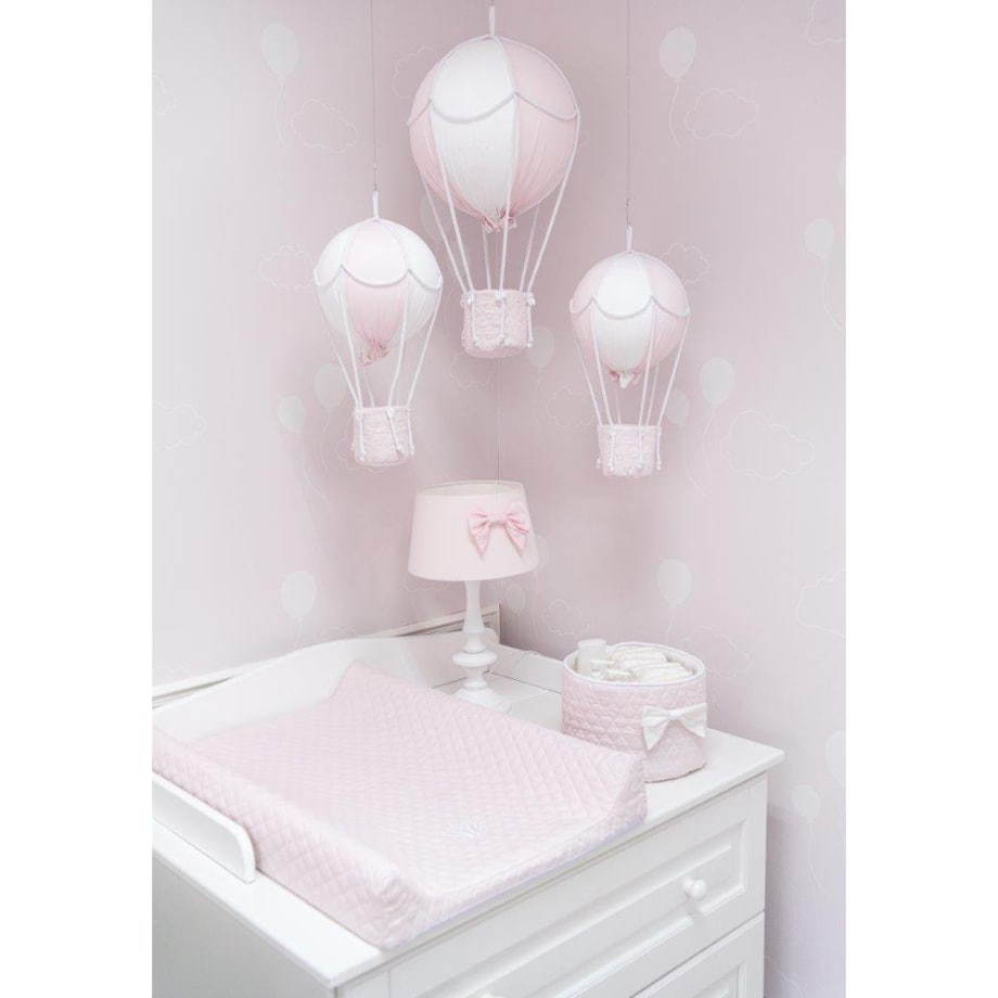 Pojemnik okrągły pikowany pudrowy