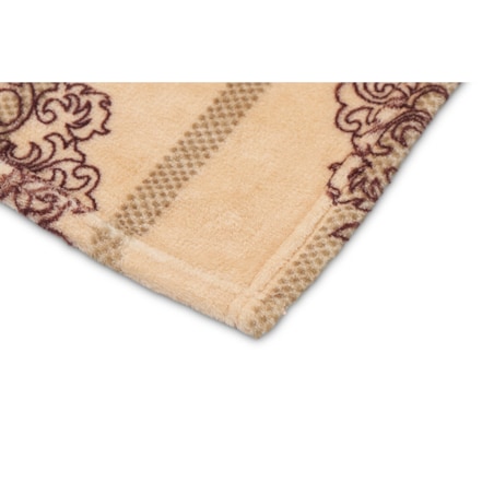 Konsimo LATRIS Pled, beżowy/brązowy/zielony