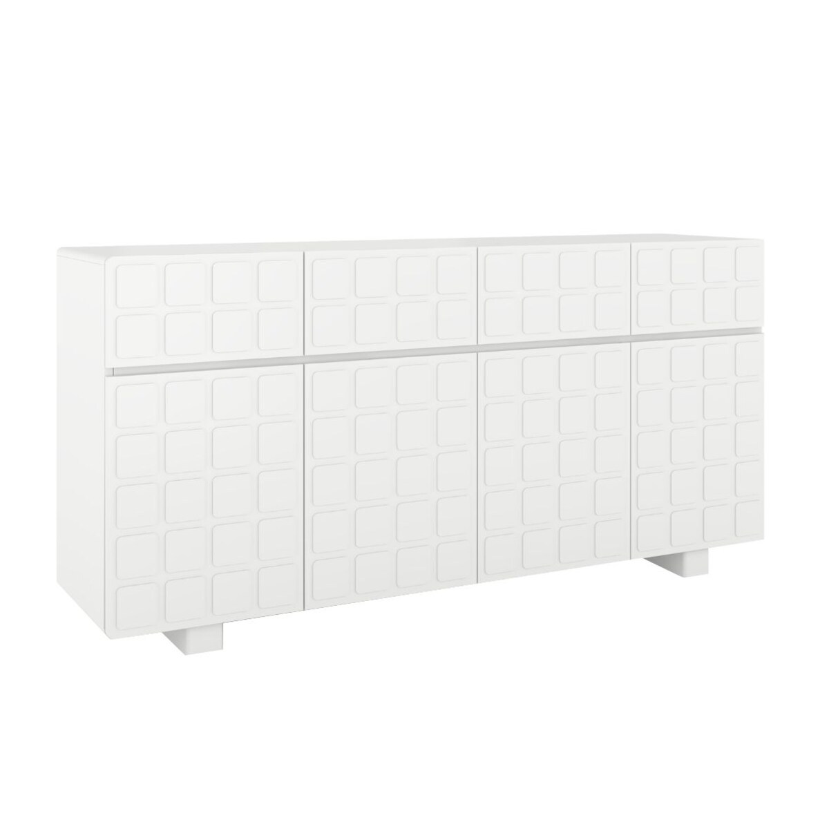 Nowoczesna komoda z frontami 3D Skandica CUBO LONG / kolor biały / szer. 169 cm