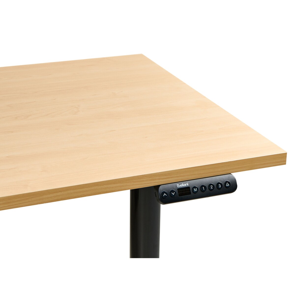 Biurko regulowane elektrycznie DESTINAS Czarny/ jasny brąz 120 cm 60 cm