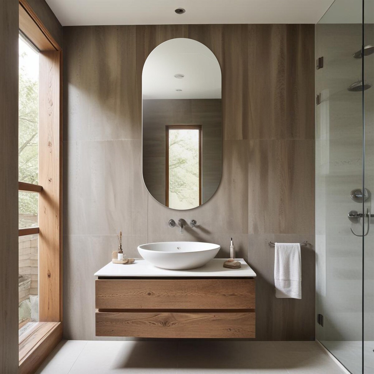 Lustro łazienkowe owalne - NIKO