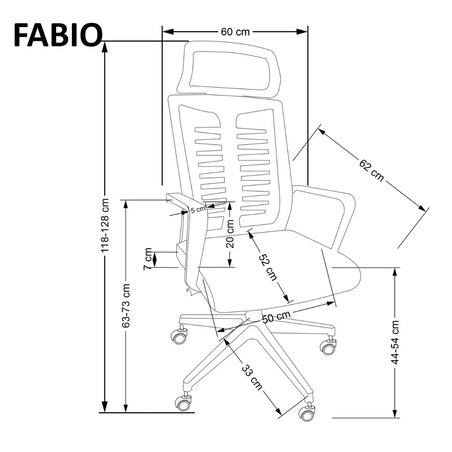 Fotel biurowy FABIO czarny