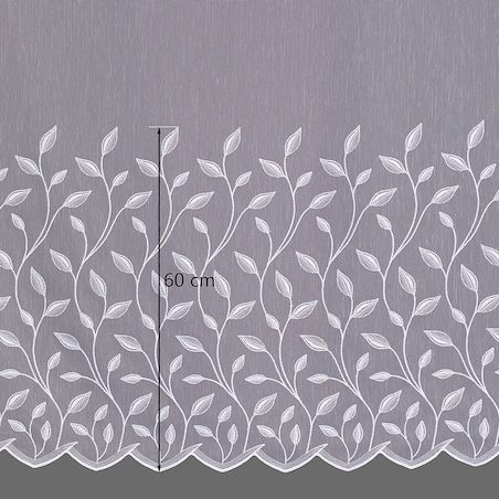 Firana na taśmie 300x245 biały ze wzorem