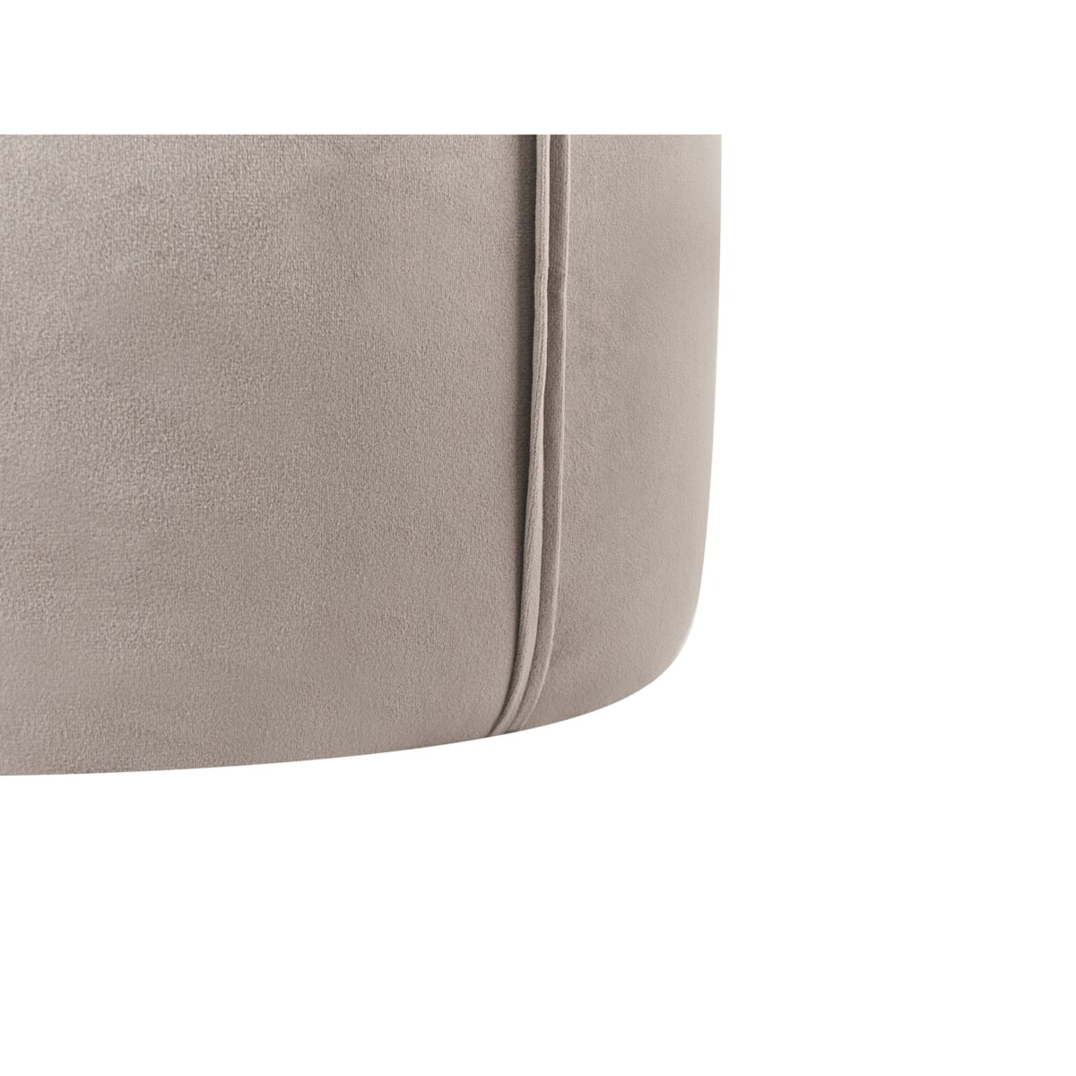 Puf welurowy 40 cm beżowoszary SEDONA