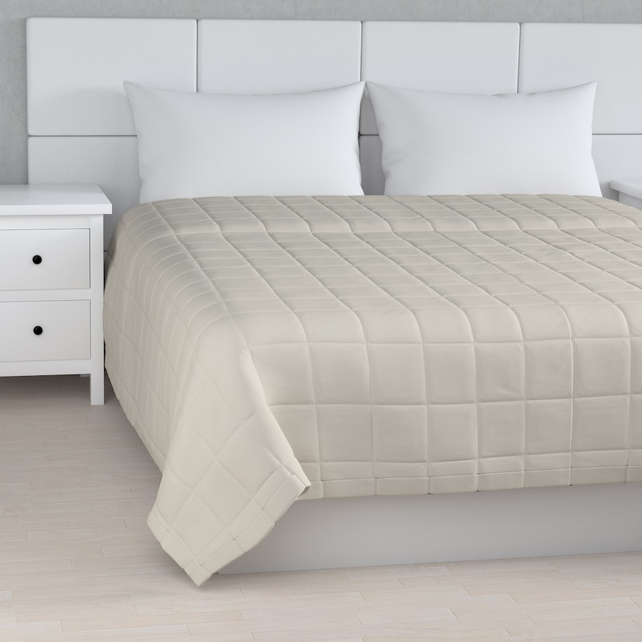 Narzuta pikowana w kratę 260x210 silver(jasnoszary)