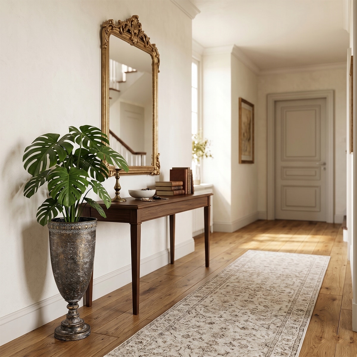 WAZON PODŁOGOWY DUŻY WYSOKI DŁUGI RETRO LOFT METALOWY DO DOMU SALONU 50cm