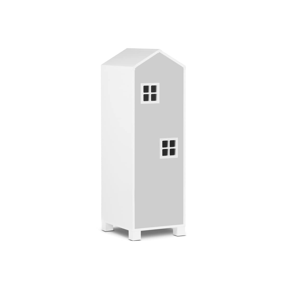 KONSIMO MIRUM Szara szafa w kształcie domku dla chłopca