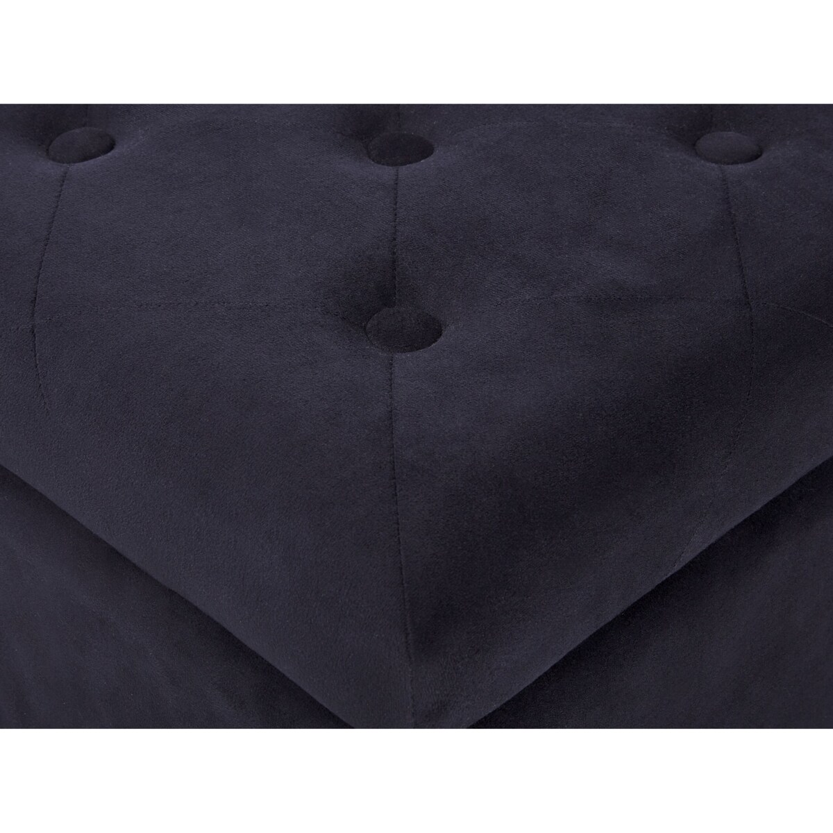 Puf ze schowkiem welurowy czarny LORETTO