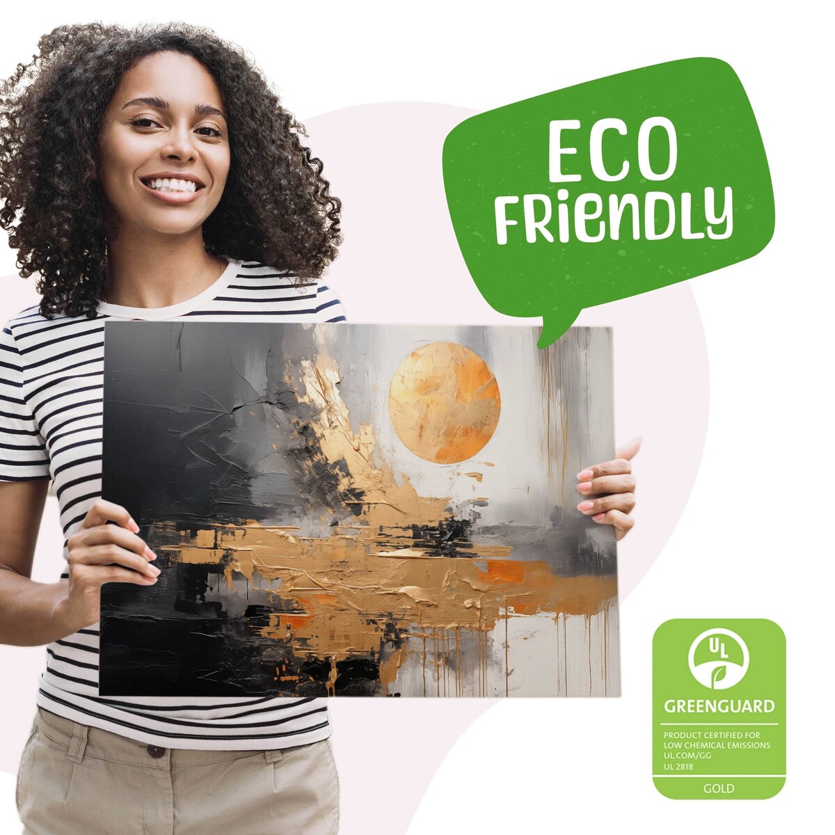 Obraz Canvas Do Salonu Sypialni Abstrakcyjny Wzór Złoto Styl Glamour 30x20 [C30-20]