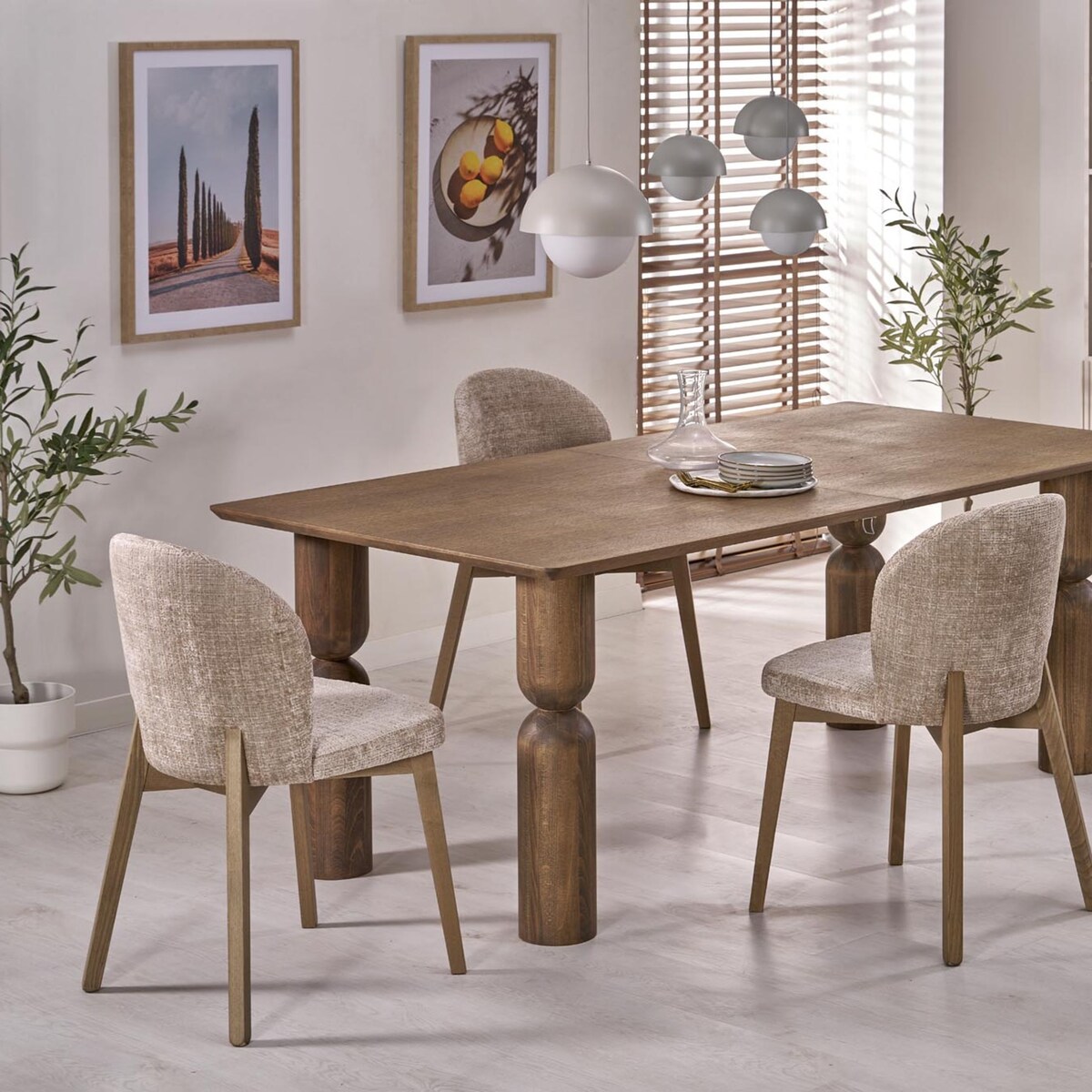 Lampa wisząca TK Lighting BONO BEIGE 10206 beżowo-biała 3xG9 regulowana do salonu jadalni kuchni