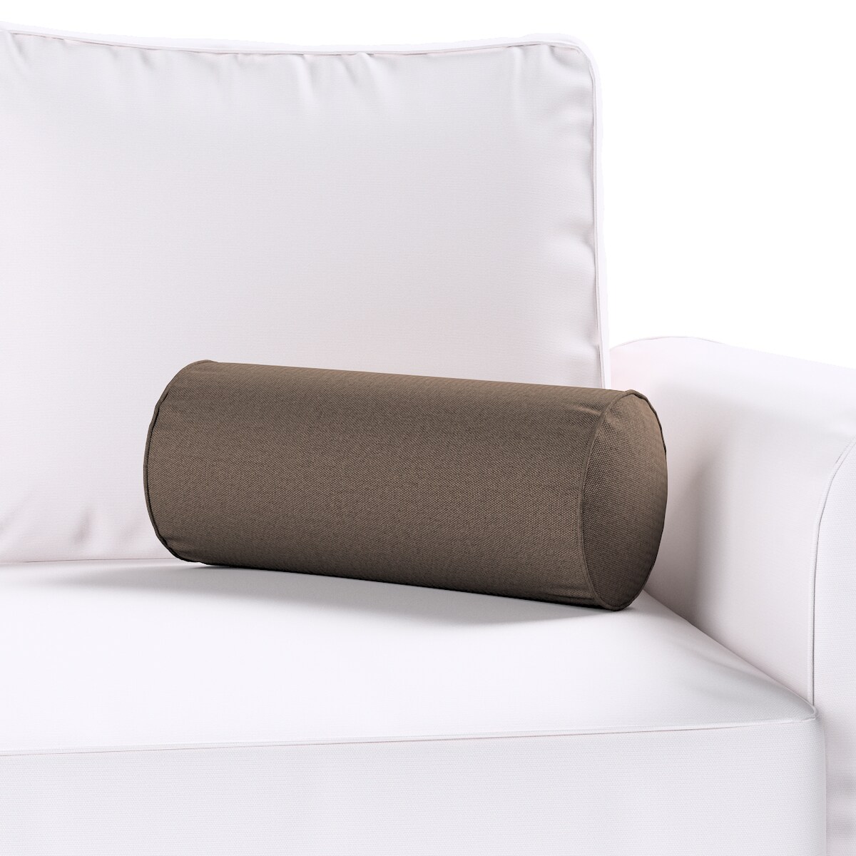 Poduszka wałek prosty, brązowy, Ø16 x 40 cm, Etna