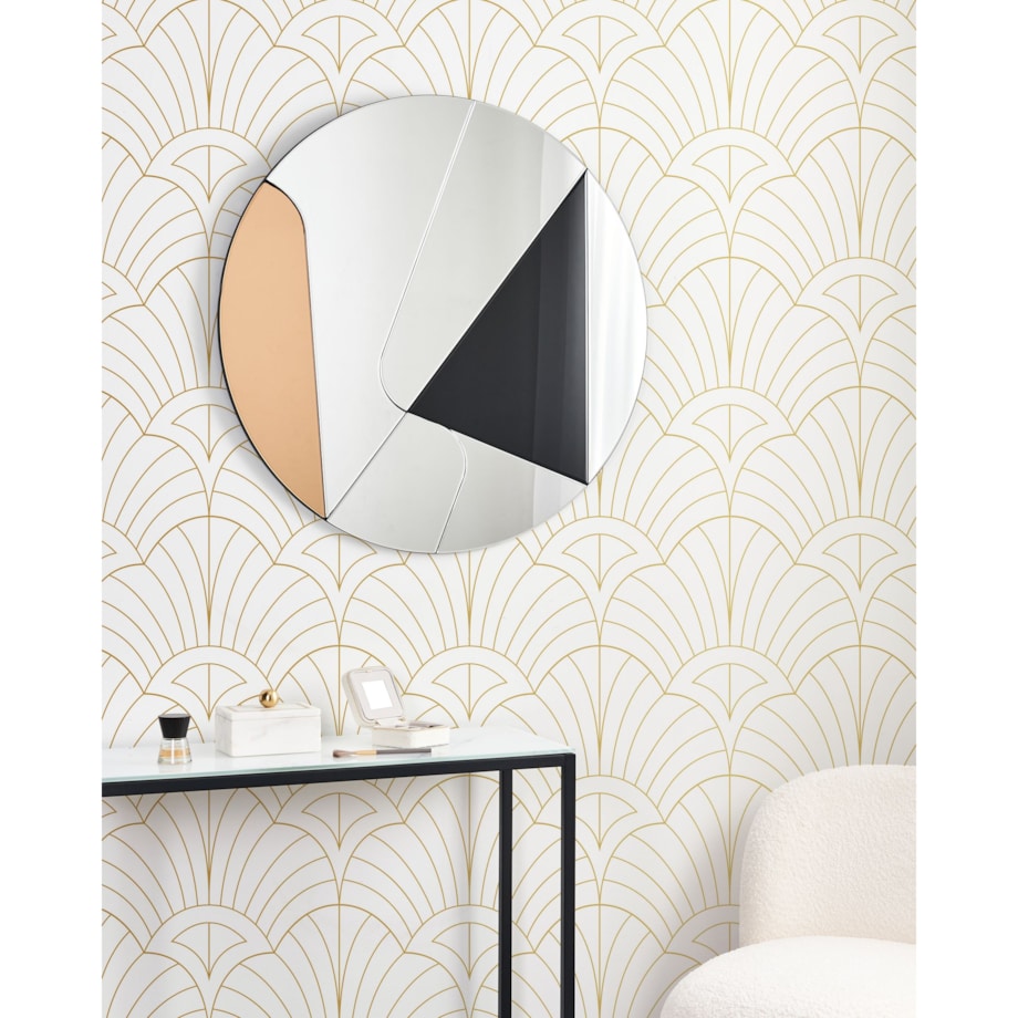 Lustro ścienne TROUVILLE Czarno-złoty