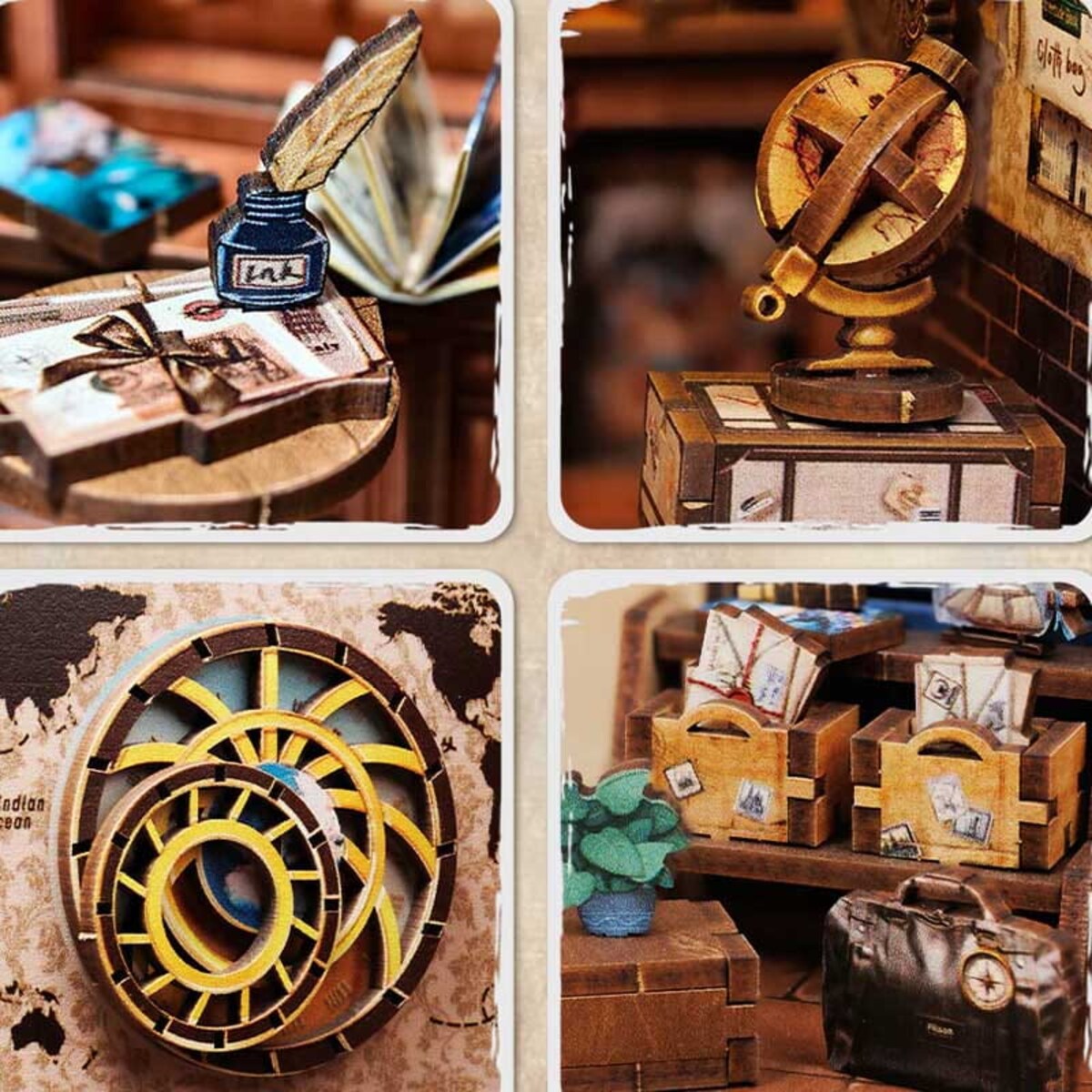 Miniaturowy domek mini Book Nook - Drzwi do świata podróży - CuteBee