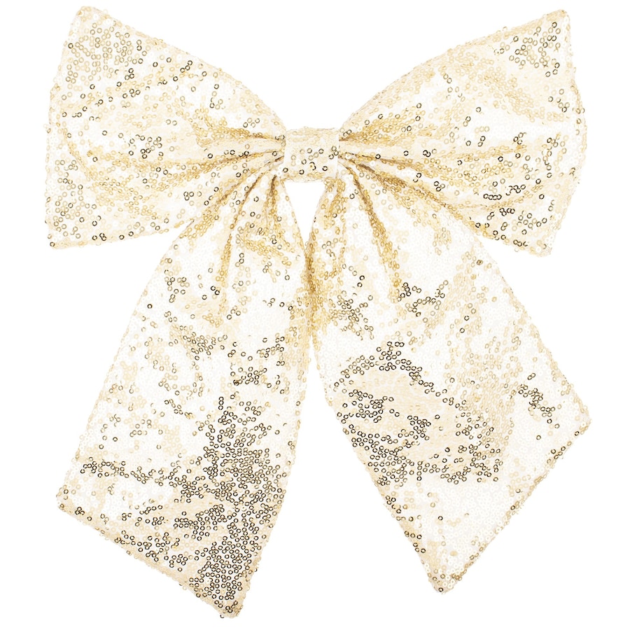 Cekinowa kokarda, złota, kpl. 4 sztuk, 36x35 cm