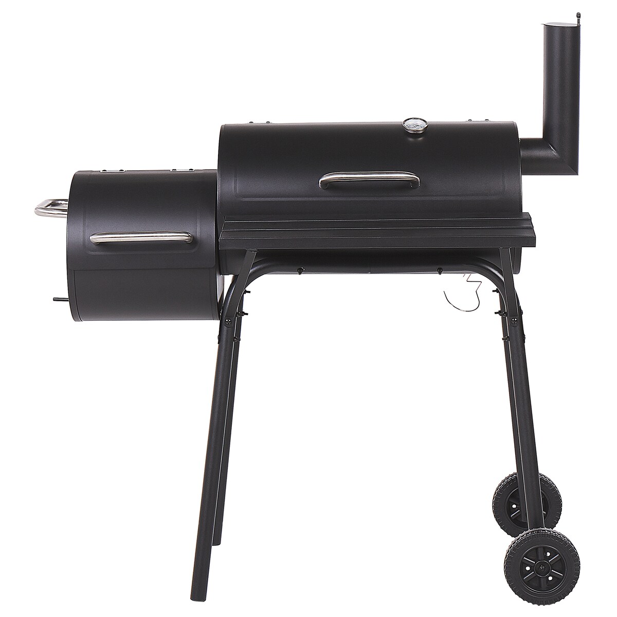 Grill węglowy KATLA Z wędzarnią Metal Czarny