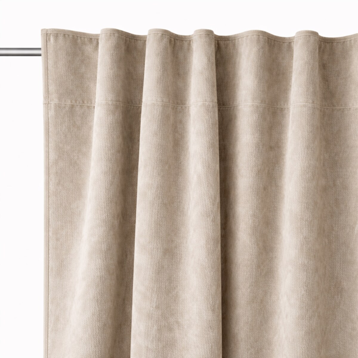 Gruba zasłona welurowa w kolorze taupe Werona 140x250 cm