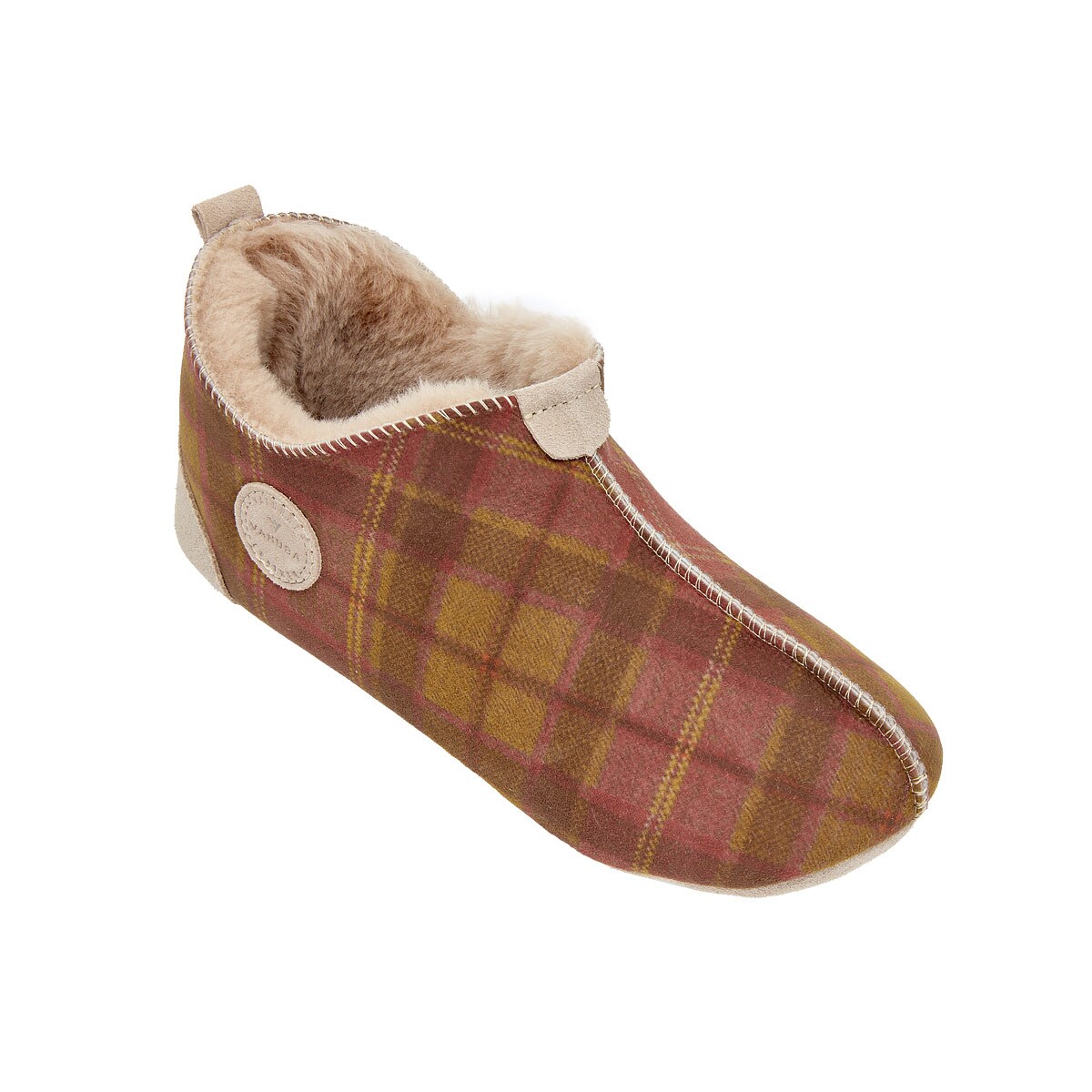 Kapcie damskie OXFORD Tartan czerwone 39