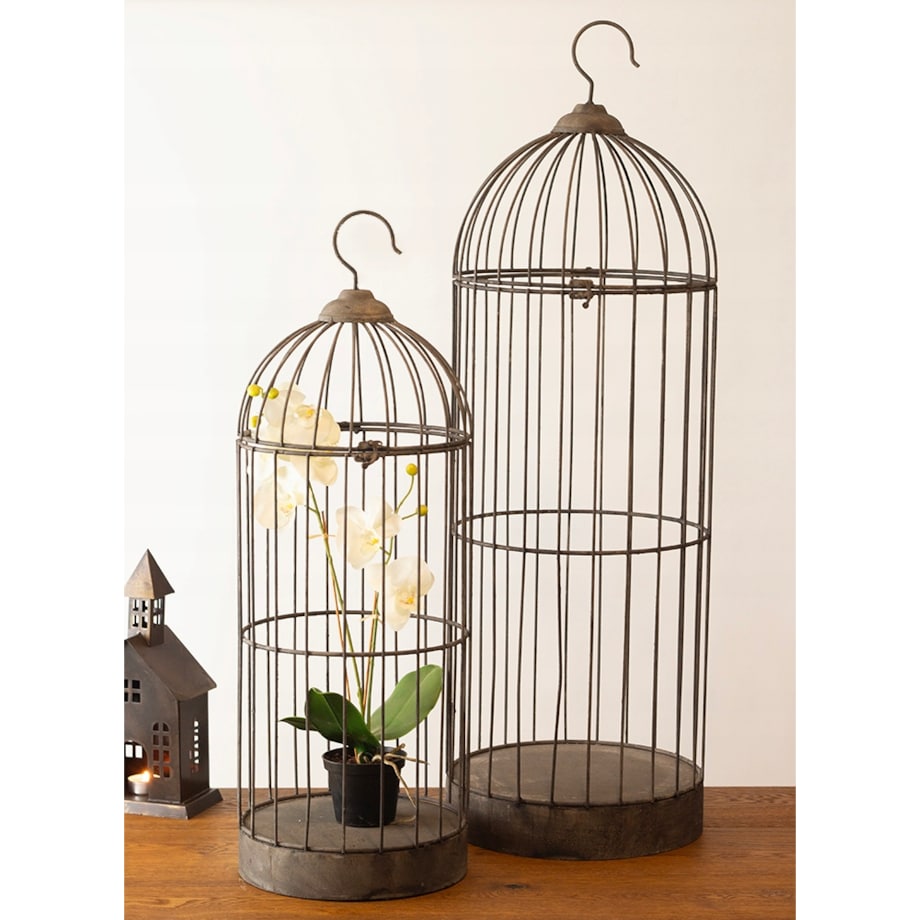 KWIETNIK KLATKA XL na rośliny kwiaty STYL LOFT metalowa /2/